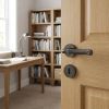 Complete Midtown Door Handle Pack - Sashlock - Black Nickel - 65mm / 3-inch Hinges - JE-G7B8-BN