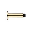 Zoo Hardware Door Stop - Cylinder with Rose 70mm - Face Fix - Polished Brass