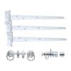 10" 250mm Twist Ring Gate Ironmongery Kit Zinc