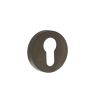 Forme Euro Escutcheons on Minimal Round Rose - Urban Dark Bronze (Pair)
