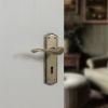 Old English Warwick Door Handle Pack (Latch Set - 2.5" CE Latch, 4" Slim Knuckle Hinges x2) - Matt Antique Brass