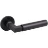 Tupai Rapido 5S Covas Lever Door Handle on 5mm Slimline Round Rose - Pearl Black (Pair)