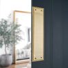 Georgian Finger Plate 300mm Polished Brass