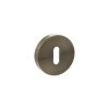 Senza Pari Key Escutcheons on Minimal Round Rose - Antique Brass (Pair)