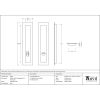 Polished Nickel 250mm Plain Rectangular Pull - Privacy Set