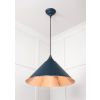 Hammered Copper Hockley Pendant in Dusk