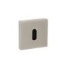 Senza Pari Key Escutcheons on Minimal Square Rose - Satin Nickel (Pair)