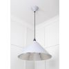 Hammered Nickel Hockley Pendant in Birch