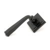 Black Avon Round Lever on Rose Set (Square) - Unsprung