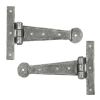 Pewter 6" Penny End T Hinge (pair)