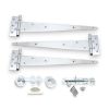 18" 450mm Plain Ring Gate Ironmongery Kit Zinc