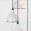 Hammered Brass Brindley Cluster Pendant in Birch