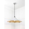 Smooth Brass Flora Pendant in Birch