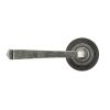 Pewter Avon Round Lever on Rose Set (Beehive)