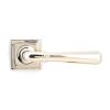 Polished Nickel Newbury Lever on Rose Set (Square) - Unsprung