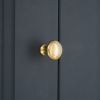 Mushroom 25mm Cupboard Knob Polilshed Brass Unlacquered