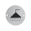 Zoo Hardware Signage - Shower - Satin Aluminium