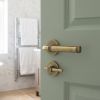 Complete Midtown Door Handle Pack - Bathroom Lock (Plain Thumb Turn) - Antique Brass - 76mm / 4-inch Hinges - JE-G6A2-AB