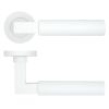 Zoo Hardware Garda Lever on Round Rose - White