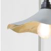 Smooth Brass Flora Wall Light in Birch