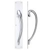 Zoo Hardware Cast brass pull handle with backplate - 457mm - right hand - Chrome