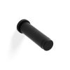 Valli 76 x 20mm - Wall Mounted Plain Doorstop on Rose - Concealed Fix - Matt Black PVD