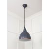 White Gloss Brindley Pendant in Slate