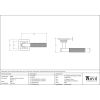 Black Brompton Lever on Rose Set (Square) - Unsprung