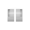 AGB Wave Flush Pocket Door Handle Set - Satin Chrome