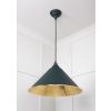 Hammered Brass Hockley Pendant in Dingle