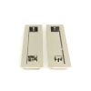 Polished Nickel 250mm Plain Rectangular Pull - Privacy Set