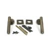 Burnished Brass Brompton Lever on Rose Set (Square)
