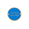 Stainless Steel Fire Door Keep Clear 75mm Polished Brass - By Frelan Hardware - JS108PB