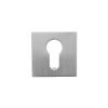 Oro & Oro Euro Escutcheons on Square Rose - Satin Chrome (Pair)