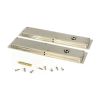 Polished Nickel 250mm Plain Rectangular Pull - Privacy Set