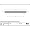 Aged Brass Full Brompton Pull Handle - Medium