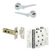 Complete Gio Door Handle Pack - Internal Doors - Polished Chrome - 76mm / 4-inch Hinges - JE-E3A-PC