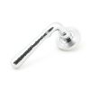 Polished Chrome Hammered Newbury Lever on Rose Set (Beehive) - Unsprung