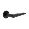 CR-107 Black Unsprung Round Rose Door Handle - By Frelan Hardware - CR-107A2MB