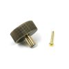 Aged Brass Brompton Cabinet Knob - 38mm (No rose)