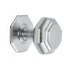 Octagonal Centre Door Knob Satin Chrome