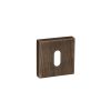 Forme Key Escutcheons on Minimal Square Rose - Urban Bronze (Pair)