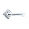 Polished Chrome Newbury Lever on Rose Set (Square) - Unsprung