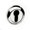 Mediterranean Euro Escutcheons on Round "C" Rose - Polished Chrome (Pair)