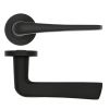 Zoo Hardware Como Lever on Round Rose - Black