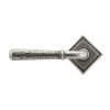Pewter Hammered Newbury Lever on Rose Set (Square)