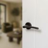 STATUS Indiana Door Handle Pack (3 Lever Lock Set - 2.5" CE Sashlock, 4" Fire Rated Hinges x3) - Urban Dark Bronze