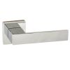 Senza Pari Panetti Lever Door Handle on Flush Square Rose - Polished Chrome (Pair)