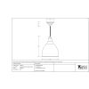 Hammered Brass Brindley Pendant in Elan Black