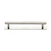 Heritage Brass Cabinet Pull Hexagonal Design with Plate 160mm CTC Polished Nickel Finish